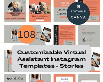 Virtual Assistant Social Media, VA Instagram,  Instant Download,  Virtual Assistant Stories,  Virtual Assistant Marketing, VA Bundle