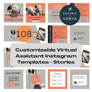 Virtual Assistant Social Media, VA Instagram,  Instant Download,  Virtual Assistant Stories,  Virtual Assistant Marketing, VA Bundle