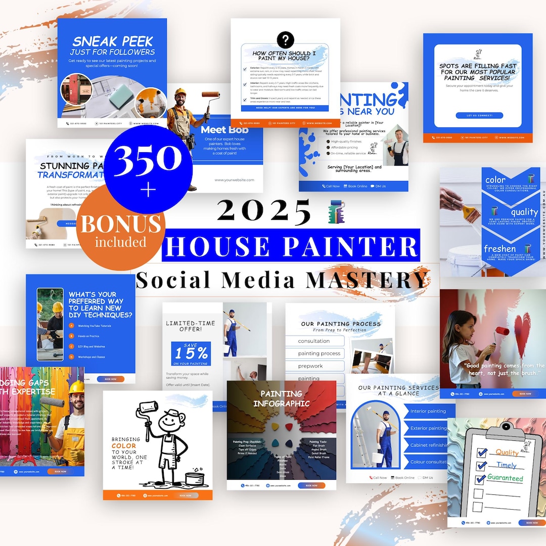 House Painter Social Media 2025, Painting Contractor Instagram Posts ...