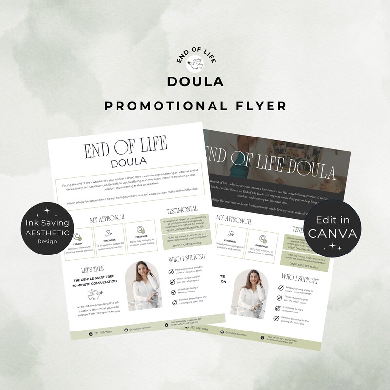 Doula Rack Card Examples Doula Business Card - Etsy
