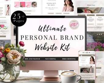 Personal Brand Canva Website, Business Coach Website, About me Carousel, One Page Website, Coaching Mobile friendly Webpage, Link in Bio