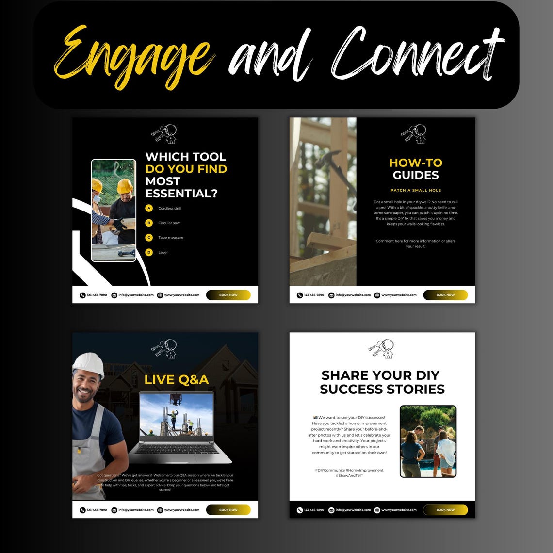 Construction Social Media Posts | Instagrame Construction Company Feed ...