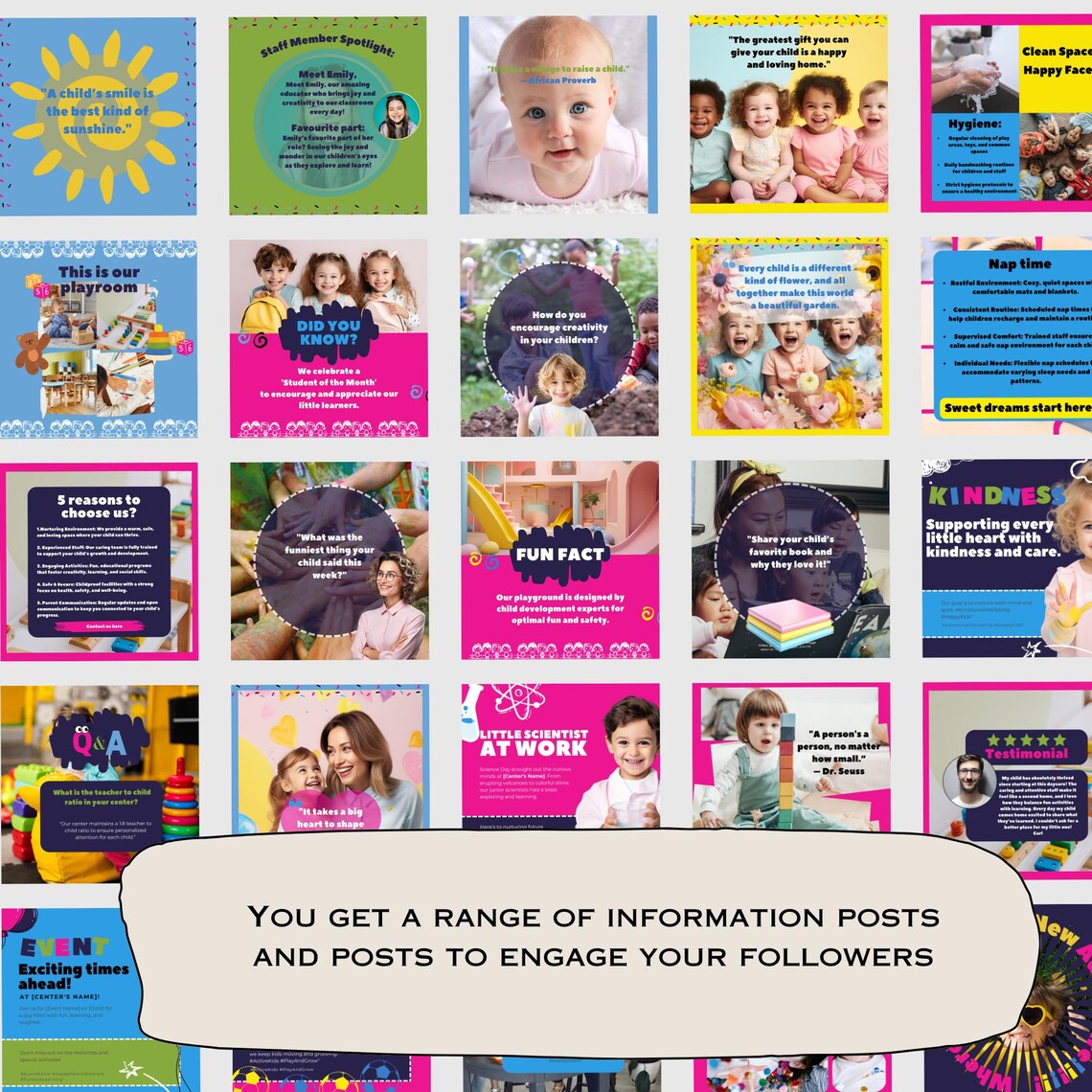 Daycare Social Media Posts, Instagram Stories, Childcare Templates ...