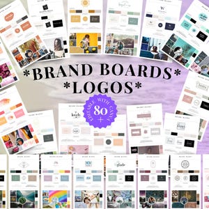 Branding Boards Canva Templates, DIY Logo, Business Brand Boards,  Brand Design Package, Canva Template, Mood Board, Branding Kit