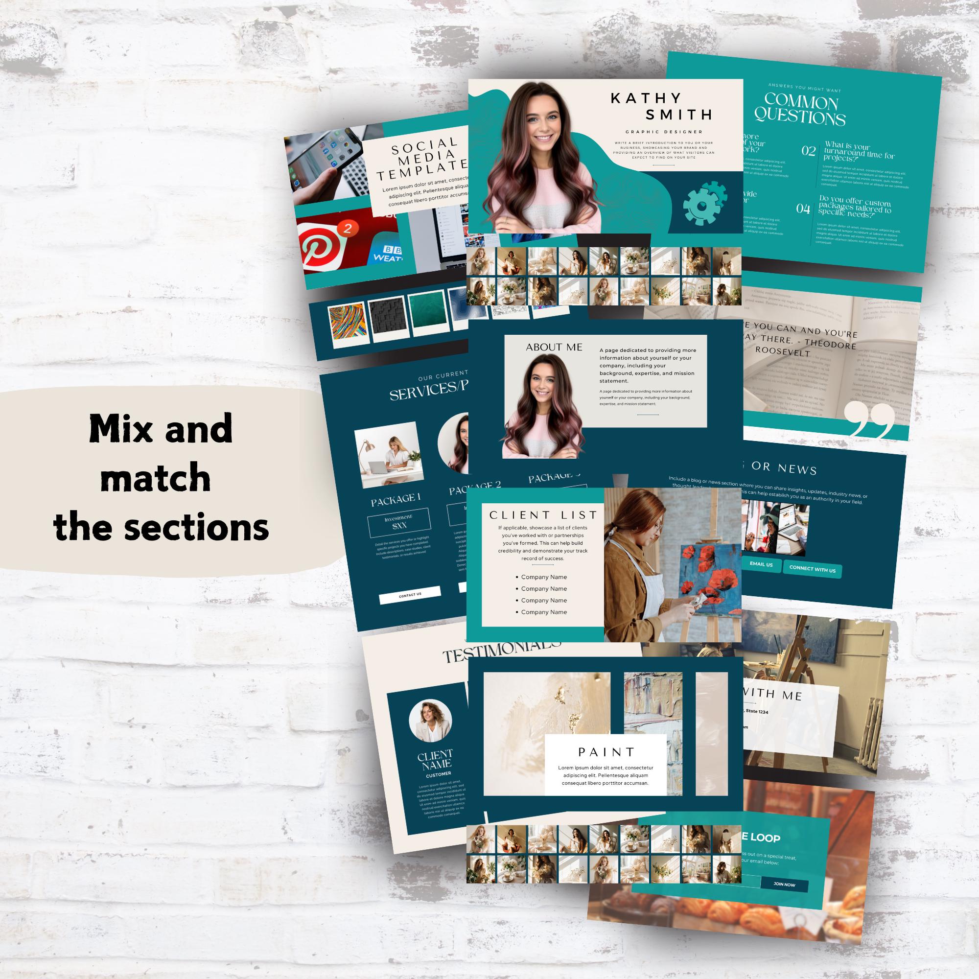Portfolio Canva Website Template, Clickable Landing One Page, Clean ...
