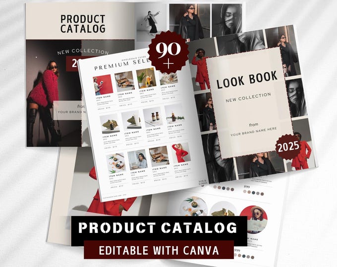 Product Catalog Template, Excel and Google Sheets Format, 2 Design