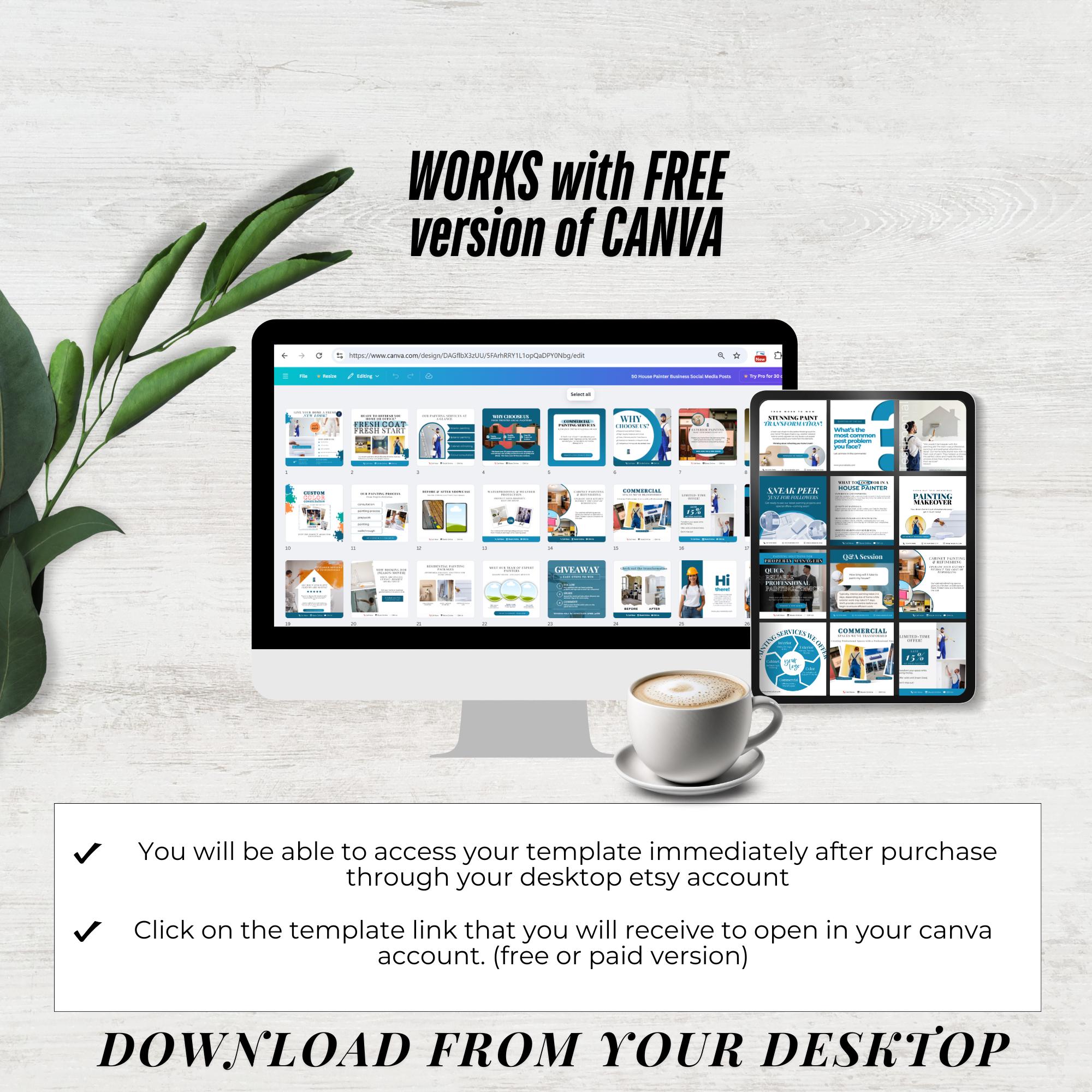 House Painter Social Media Templates, Canva Designs for Painting ...