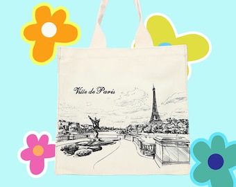 Tote bag Paris | Sac bandoulière Tour eiffel Paris