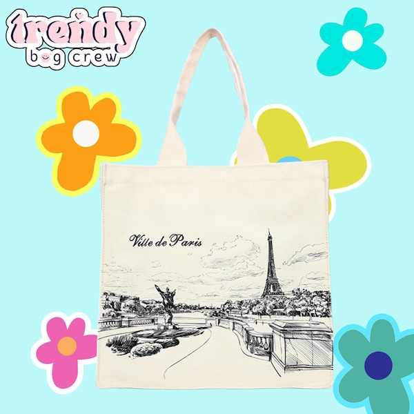 Tote bag Paris | Sac bandoulière Tour eiffel Paris