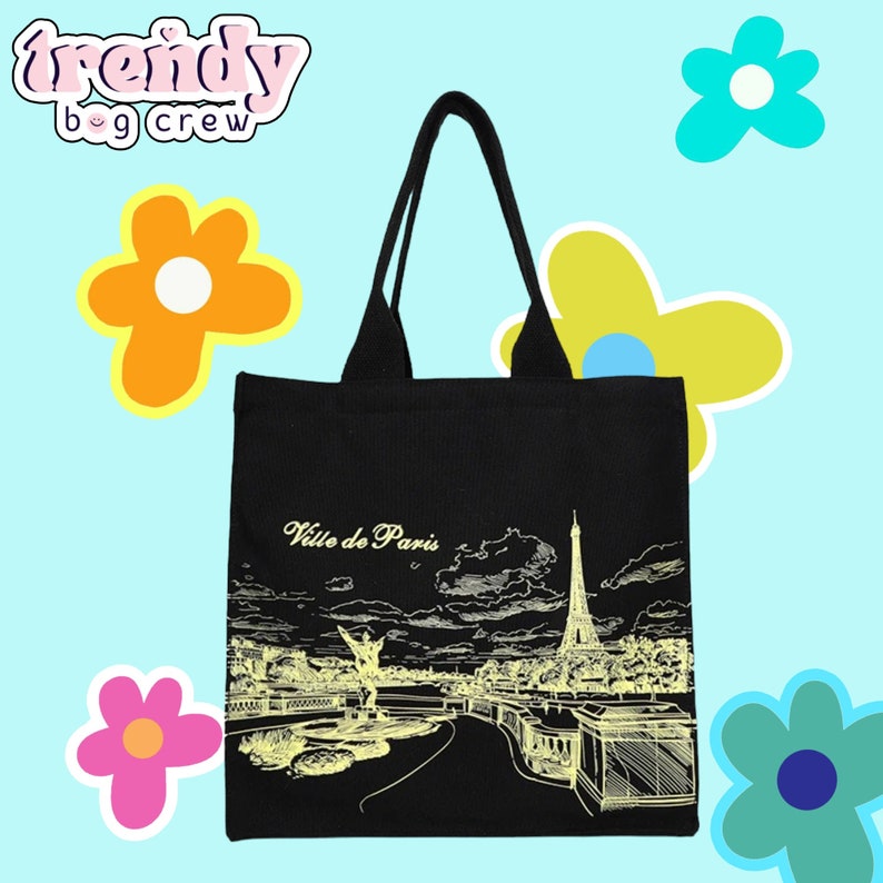 Tote bag Paris Sac bandoulière Tour eiffel Paris image 2