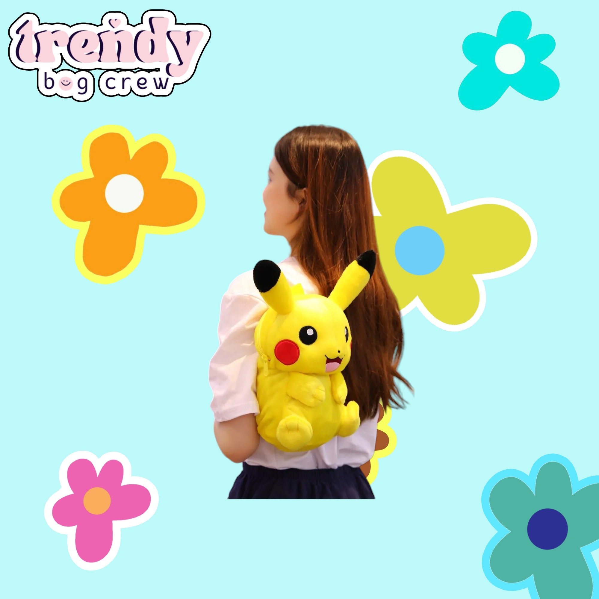 Pokémon Pikachu Sling Bag & Hat Set For Kids | Official Licensed Charmander Eevee Backpack Accessories