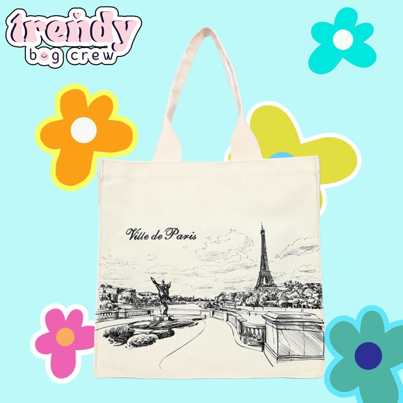 Tote bag Paris Sac bandoulière Tour eiffel Paris image 1