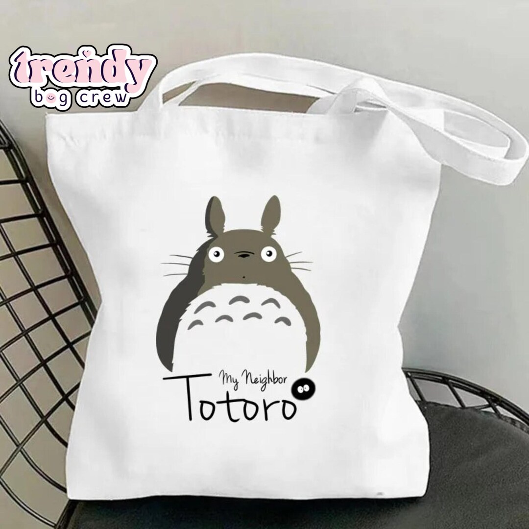 Totoro Tote Bag Totoro Ghibli Shoulder Bag Japanese Totoro Etsy