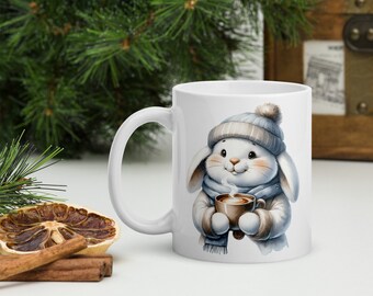 Tasse Hase Winter und Weihnachten - Perfektes Geschenk für die Feiertage