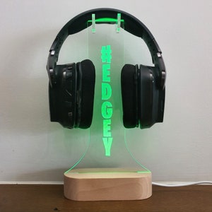 Children Personalized Headphone Stand,Gamer Gift, 3D Night Light, Video Game Lover Custom Gamertag Light Sign Custom Streamer Headset Holder image 5