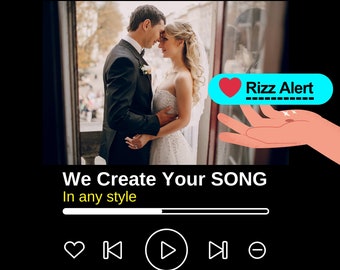 Personalized Love Song Creation - Your Story, Our Music! Custom Tracks for Wedding Song, Love Song, Song her Him, Song for Her | Custom Song