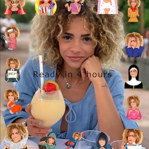 Stickers personnalisé avec Votre Visage – Autocollant Fun & Drôle–Cadeau Unique - Autocollant Vinyle Décoration. Choisissez votre stickers !
