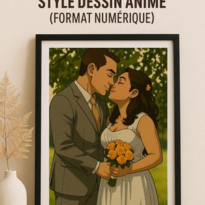 Portrait personnalisé numérique style réaliste – Illustration photo – Art digital – Cadeau original - Personnalisé - Couple - Animaux - Art.