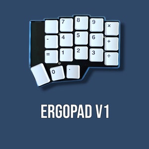 AstroErgo ErgoPad MX/Choc v1 - Tastiera numerica ergonomica completamente assemblata con retroilluminazione RGB, tasti e interruttori