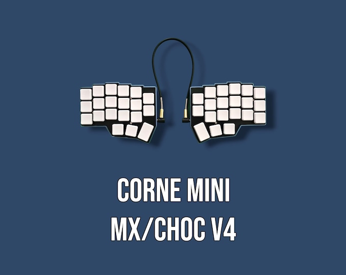 Corne Mini v4 Wired Split Keyboard, Tenting-Tilting Kit, RGB Backlights, 3D Printed Case
