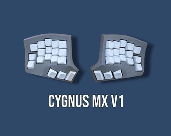 Cygnus v1: MX - Split Ergonomic Dactyl Keyboard with Keycaps and Key Switches