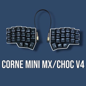 Corne Mini v4 (3x5): MX/Choc - Tastiera ergonomica divisa con kit di inclinazione a tenda, retroilluminazione RGB, tasti e interruttori a chiave (crkbd)