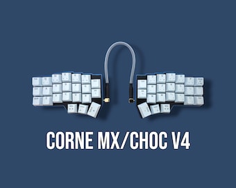 Ready To Use: Corne MX/Kailh Choc v4 - Fully Assembled Split Ergonomic Keyboard with RGB LED Backlights, Keycaps and Key Switches (crkbd)
