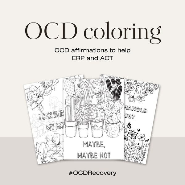 OCD Coloring Worksheets - 30 OCD Printable Sheets to Color For Healing With Powerful Affirmations