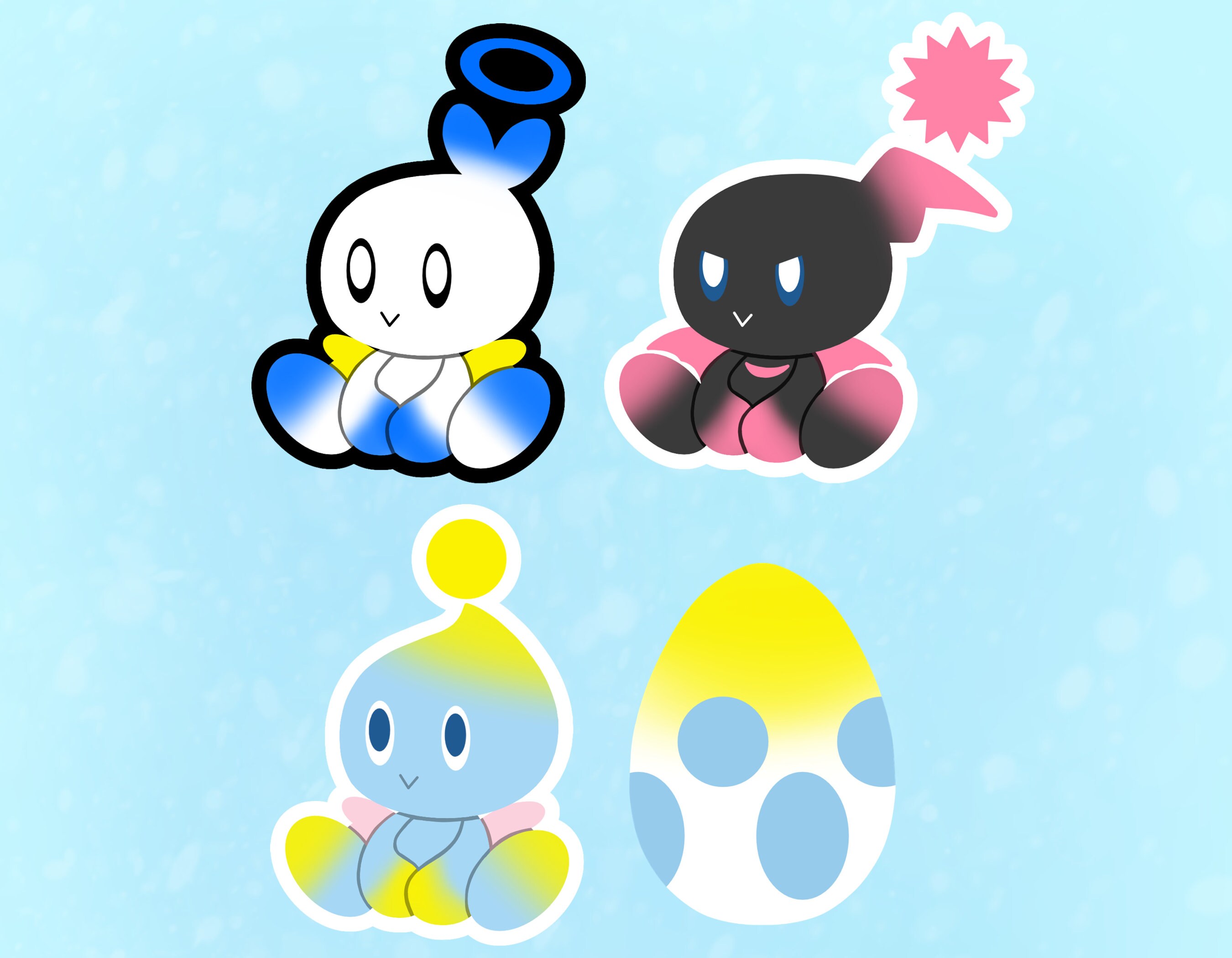 Chao From the Sonic the Hedgehog Franchise Stickers - Etsy