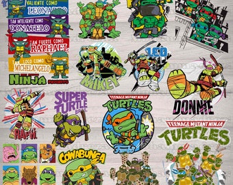 Nin ja Turtle PNG Bundle, Cartoon Characters Movie Png, Nin ja Turtle Png, Super Turtle Bros. Png, The Incredible Nin ja Hu lk Png