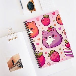 Cuaderno Lindo de Frutas para Niños- Diario 2024 - Diario 2024 - Diario Lindo - Diario Lindo 2024 - Regalos para Niños - Cuaderno Espiral Lindo