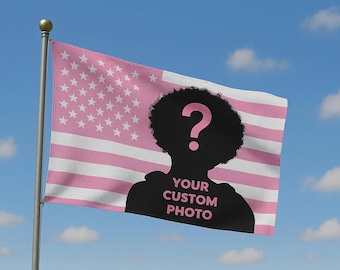 Personalisierte Amerika Flagge aus Polyester - 90 x 150 cm - Flagge mit Messing-Ösen