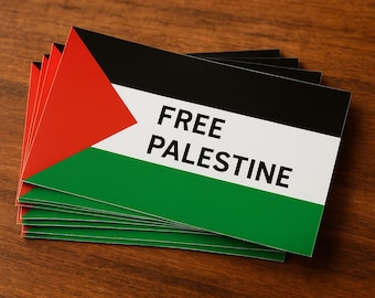 Pegatinas Palestina Libre - 55 x 85 mm - Pegatinas Palestina Libre para Exteriores - Resistentes a los rayos UV y al agua