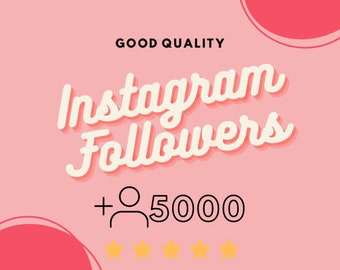 5000 seguidores de Instagram / Entrega rápida / Buena calidad