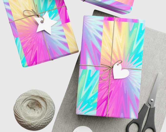 Gift Wrap Papers - Vibrant Colorful Wrapping for Birthdays, Holidays, Baby Showers, Celebrations, Gifts, Wrapping Paper, Gift Packaging,