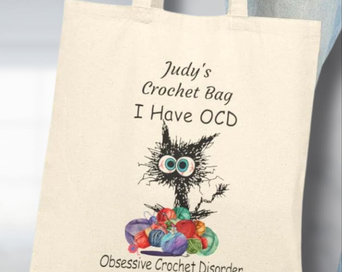 Crochet Tote Bag Storage Solution For Crafter Gift Idea For Crochet Supply Organizer Travel Anywhere Craft Storage Handle Bag Carrying Case