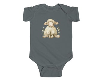 Cute and Adorable Baby Lamb Infant Fine Jersey Bodysuit, Onesie