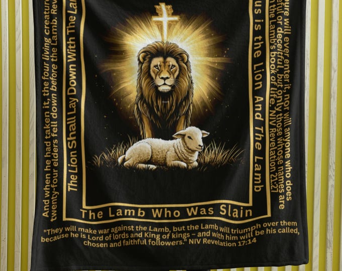 Christian Themed Sherpa Fleece Blanket, Cozy Gift for Religious Gatherings, Church Events, Baptism, Christian Home Decor, Bible Verse [...]