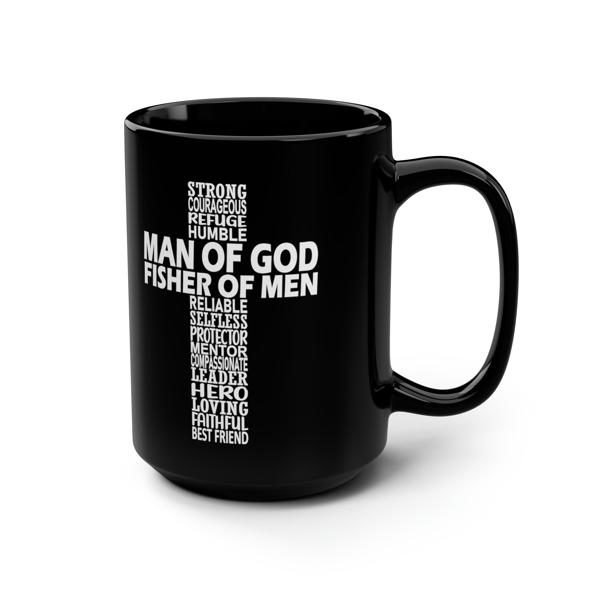 Inspirational Mug for Men Man's Fisher of Men Black Mug, 15oz Etsy