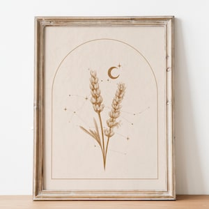 Costellazione dei Gemelli e fiore di nascita / Lavanda maggio giugno / STAMPA DIGITALE, Poster, Galleria d'arte murale / Oroscopo / Regalo di inaugurazione della casa di compleanno