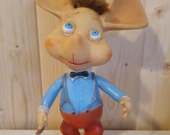 Vintage Topo Gigio Rubber Toy: 1960s Maria Perego Italian Mouse