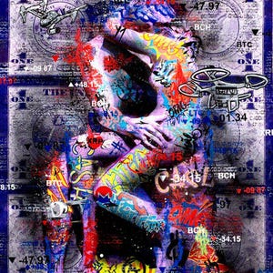 MOABIT - Art Print - Decentralised Kiss - Bitcoin - Crypto - 7/20