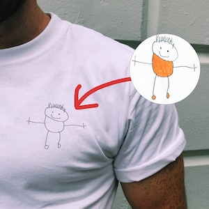 Camiseta com desenho infantil・Camisa unissex personalizada・Motivo de desenho infantil personalizado・Presente para o pai・Natal・Dia dos pais