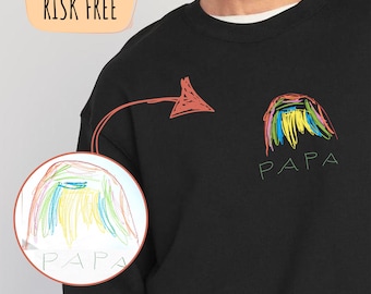 Kids Drawing Sweater · Personalized Sweatshirt · Kids Drawing Personalized · Birthday · Christmas · Gift for Dad · Gift for Mom