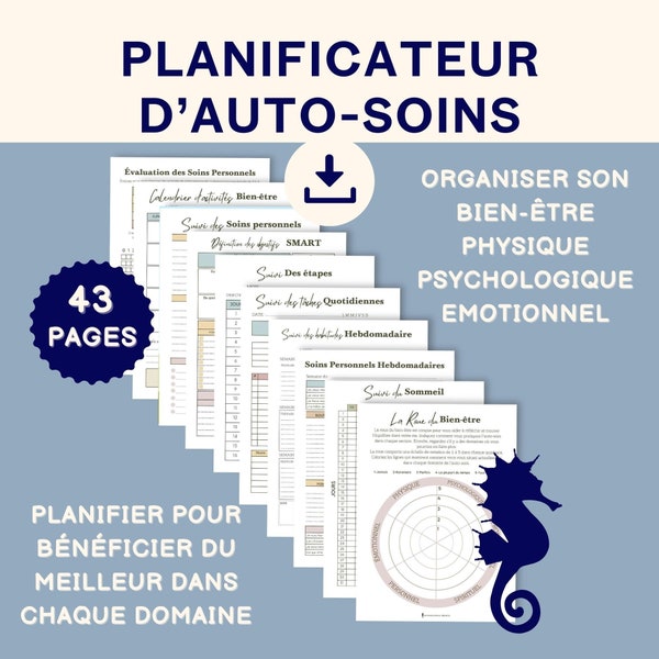 Planificateur de Soins Personnels Journal de Bien-être Feuilles de Travail Humeur-Habitudes-Journal des Rêves/Défi de 30j et Plus ...