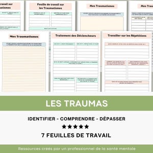 Trauma Worksheets, Mental Health, Trauma Processing, Trauma Therapy, Mental Health, PTSD Exercises