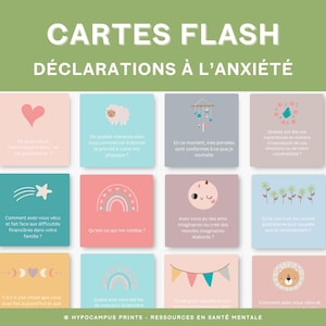 120 Cartes Flash Gestion de l'anxiété Cartes d'auto soin Enfant intérieur Technique d'ancrage Décor bureau de thérapie Psychologie sociale
