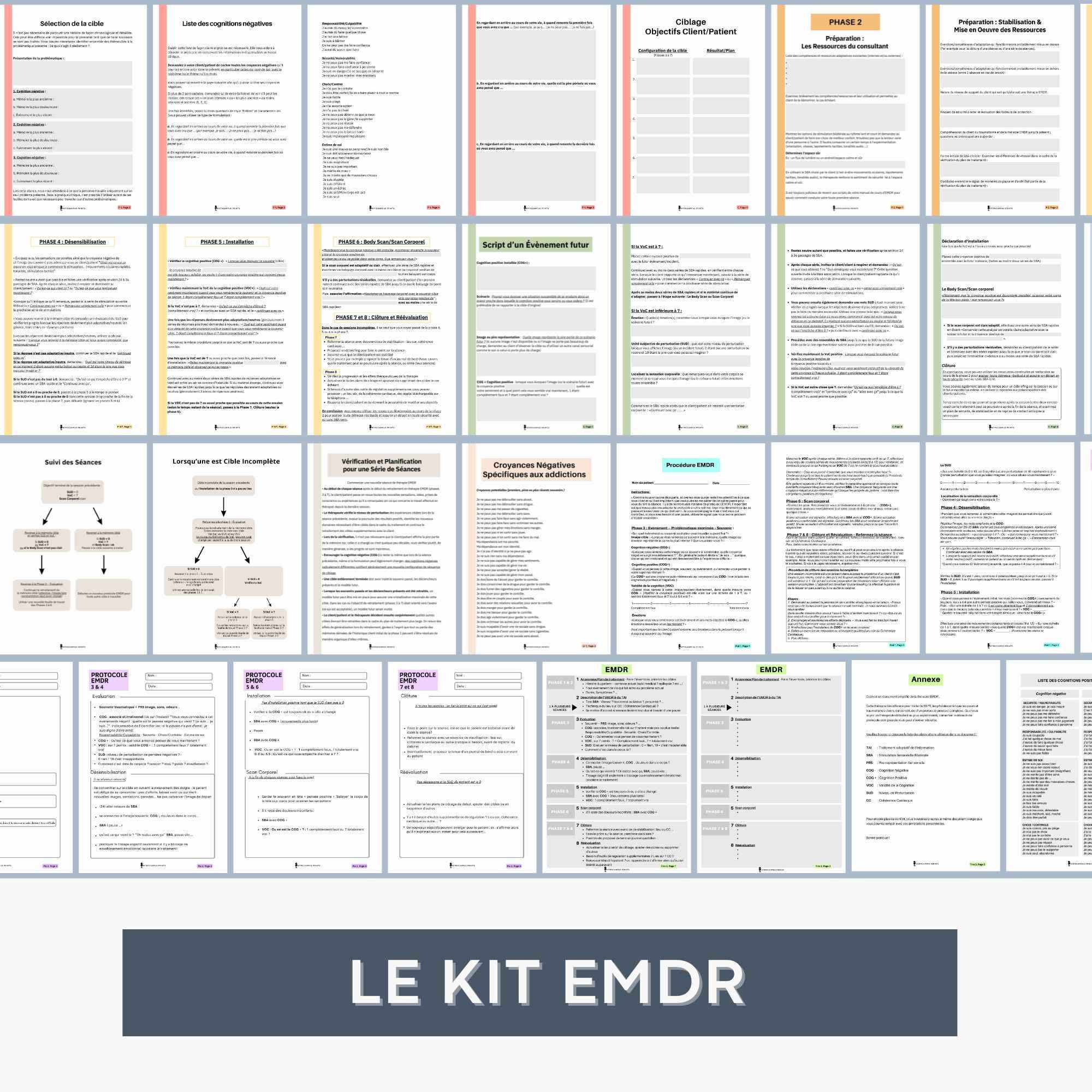 Professional EMDR Kit: Protocol, Script & Negative Cognitions (35 Pages ...