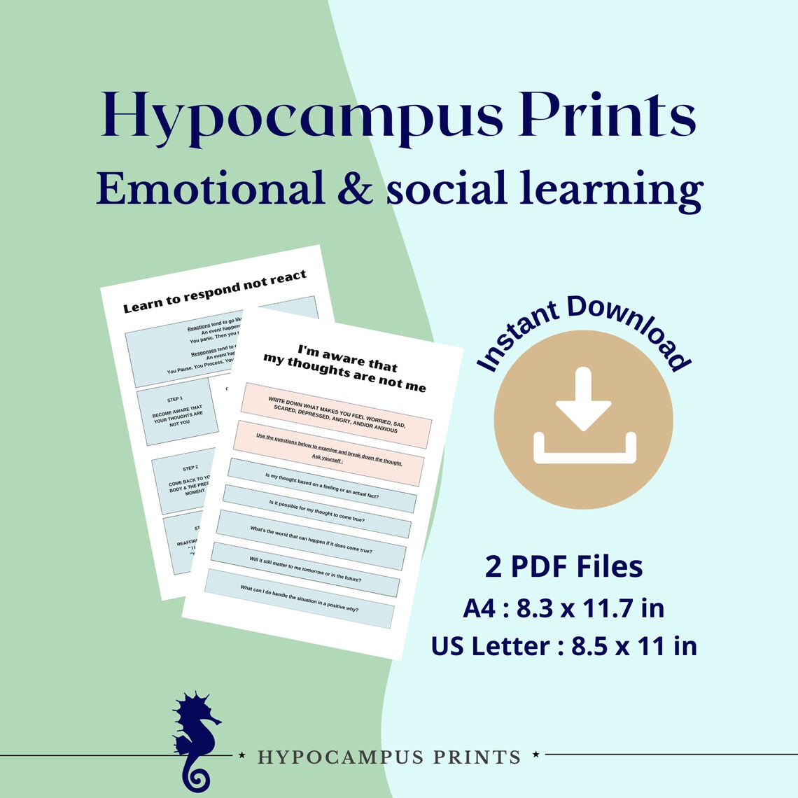 Learn to Respond Not React Worksheet Therapeutic Worksheets - Etsy