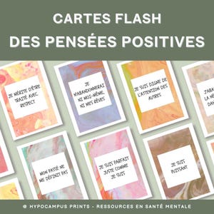 Cartes d'Affirmations Positives Gestion des Émotions Estime de Soi Cartes d'Affirmation Education Positive Apprentissage Émotionnel